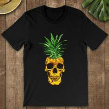 Fresh Pineapple Skull Tshirt Men Harajuku Plus Size Summer Female T-Shirt Women Tee Shirt Short Sleeve Camiseta Gothic Tops 2024 - buy cheap