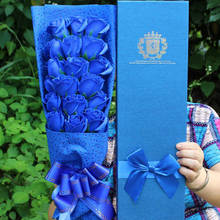 Ramo de flores de peluche de dibujos animados, jabón azul, regalo para el Día de San Valentín, novedad 2024 - compra barato