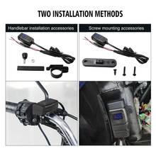 Motorcycle Vehicle-mounted Charger Waterproof Dual USB Adapters 12V Phone Quick Charge 3.0 Voltmeter For Moto Switch Equipment 2024 - buy cheap