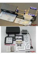 Servo bandeja dupla em fibra de carbono, peças de carro em alumínio para losi 5ive-t, rovan lt, kmx2 rc 2024 - compre barato