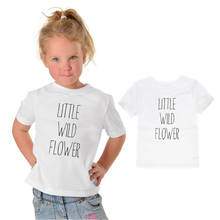 Little Wildflower Girls T-shirt Short Sleeve Tshirt Baby Toddler Tops Summer New Girls Clothes Children Graphic Tumblr TShirt 2024 - buy cheap