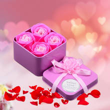 2020 criativo dia dos namorados presente simulação rosa caixa de presente sabão quadrado flor de sabão aplica-se ao dia dos namorados variedade de cor 2024 - compre barato