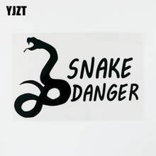 YJZT-calcomanía de advertencia de 16cm x 10,3 cm, vinilo de serpiente en peligro, pegatina de Animal para coche, negro/plata, 8C-0060 2024 - compra barato
