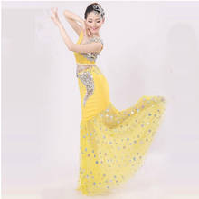 New Dai Peacock Dance Costumes Dance Costumes Female Fishtail Skirt Package Hip Long Section of National Costumes 003 2024 - buy cheap