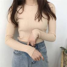 New High Quality Fall O-neck Sweaters Women Slim Solid Color Long Sleeve Sweater Female Winter Knitted Casual Pullovers Top 2024 - buy cheap