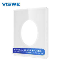 VISWE Luxury White Crystal Glass, 82mm*82mm, EU standard, Single Glass Panel For Wall Switch Socket,F8P82 2024 - buy cheap