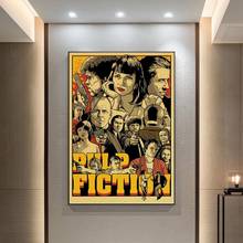 Póster de película clásica de ficción Quentin Tarantino, pintura artística Vintage, lienzo divertido, imágenes para decoración de dormitorio 2024 - compra barato