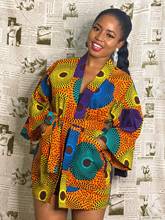 African Print Dresses for Women Dashiki Geometric Belt Femme Dress African Clothes Plus Size Retro Africa Christmas Robe 2024 - buy cheap