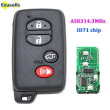 Smart Card  3+1-SUV button ASK314.3Mhz ID71-0140 Use for Toyota US Camry Reiz Prado Avalon 2005-2010 emergency key TOY48 2024 - buy cheap