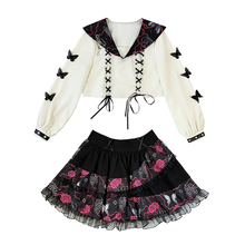 SweetCool-falda de estilo Harajuku Preppy para niña, traje de uniforme Punk de otoño, minifaldas Kawaii de pastel Lolita JK 2024 - compra barato