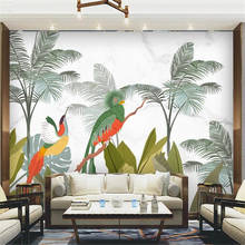 Papel tapiz Mural 3D personalizado, pintado a mano Medieval, planta Tropical, paisaje, Fondo de pared, pintura decorativa 2024 - compra barato