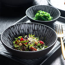 Kingpode retrô de cerâmica estilo nórdico, tigela de sopa de macarrão, salada, tigela de sobremesa artesanal 2024 - compre barato