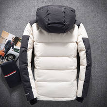 Branco 2020 duck down jacket masculino casual casacos de inverno para baixo casaco destacável chapéu parka abrigos para homem kj793 s 2024 - compre barato