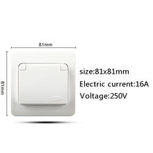 16A European EU German Standard Power Outlet Single Plug Wall Socket 110V-250V 2024 - buy cheap
