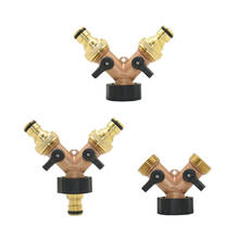 Brass 2-way Garden Tap Female 3/4 Y Irrigation Valve Water Splitter Quick Connector Garden Hose Splitter 1 Set 2024 - buy cheap