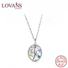 LOVANS-collar de plata de ley 925 con circonita cúbica, de la vida colgante de plata, colorido, estilo OL 2024 - compra barato