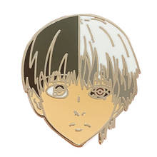 Ken Kaneki One Eyed King Ghoul red eye cute pin TG Chibi Japan Anime and Manga brooch 2024 - buy cheap