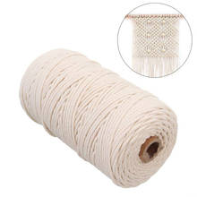 Natural Beige Soft Cotton Cord Rope Craft Macrame Artisan String DIY Handmade Tying Thread Cord Rope 2mm*200m Decor Supply p45 2024 - buy cheap