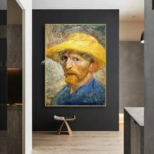 Hand Painted Reproduction Self-portraits by Vincent van Gogh Oil Painting On Canvas Wall Art Pictures For Living Room Home Decor 2024 - buy cheap