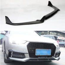 For Audi A4 S Line S4 B9 2017 2018 2019 Real Carbon Fiber Front Diffuser Lip Spoiler High Quality Car Bumper Accessories 2024 - buy cheap