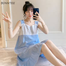 Nightgowns Women Summer Trendy Sweet Ulzzang Comfortable All-match Simple Minimalist Femme Nightwear Mujer De Moda Homewear Chic 2024 - buy cheap