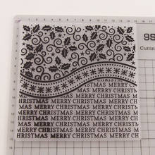 Merry Christmas Word Plastic Embossing Folders for DIY Scrapbooking Paper Craft/Card Making Decoration Supplies 2024 - buy cheap