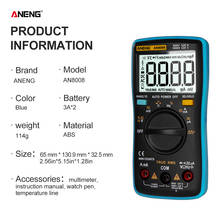 ANENG AN8008 Digital Multimeter 9999 counts True-RMS  Square Wave Backlight AC DC Voltage Ammeter Current Ohm Auto/Manual 2024 - buy cheap