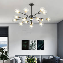 Lámpara de techo de decoración de lujo, candelabro de cristal LED nórdico para sala de estar, dormitorio, iluminación interior, accesorios de cocina 2024 - compra barato