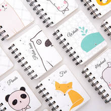 Mini bloco de notas fofo animal cães gatos 10.4x8.5cm, panda, pinguim, caderno para mulheres, estudantes, papel, kawaii, escola, papelaria 2024 - compre barato