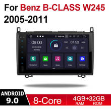 Radio con GPS para coche, sistema Multimedia con Android 9, 2 DIN, BT, WIFI, amplificador, para Mercedes Benz Clase B W245 2005 ~ 2011 NTG 2024 - compra barato