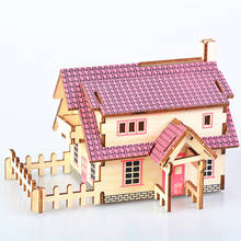 DIY Model toys 3D Wooden Puzzle-Western-style cottage Wooden Kits Educational Puzzle Game Assembling Toys Gift for Kids Adult P6 2024 - buy cheap