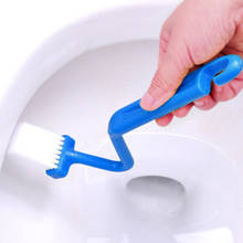 Hot 2Pcs plastic S Type Soft Cleaning Brush Toilet Brush Corner Bending Type randomly sent 2024 - buy cheap