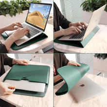 Capa carteira para macbook, capa ultra fina com suporte, para modelos air 13, 11, 12, pro 13, 15, 16, 2020 2024 - compre barato