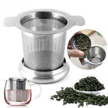 New Stainless Steel Mesh Tea Infuser Metal Cup Strainer Colanders & Strainers Loose Leaf Filter w/ Lid 2024 - buy cheap