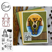 Qwell-conjunto de moldes para scrapbook com estampas claras, 2020, quente, café, segundas as-feira, faça você mesmo, artesanato, álbum 2024 - compre barato