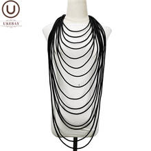 UKEBAY Long Pendant Necklace For Women Clothes Necklaces Handmade Rubber Jewelry Sweater Chain Punk Necklace Party Accessories 2024 - buy cheap