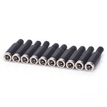 10Pcs/lot 5.5x2.1mm DC Female Jack Plug Adapter DIY Connector Black Wholesale 2024 - buy cheap