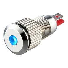 10 Pieces 8mm DC12V Thread Dia Metal Shell Concave Head Blue LED Signal Indicator Light 2024 - buy cheap
