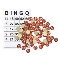 Jogo bingo com peças de 30 cartões, 40 pçs, 75 números, chips para crianças, família, jogo interativo, atividade, brinquedo de festa 2024 - compre barato