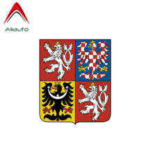 Aliauto-pegatina de moda para coche, cubierta de PVC con escudo de armas, Bandera de República Checa, para Hyundai, Audi A4, Bmw E92, Opel,10cm x 8cm 2024 - compra barato