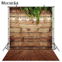 Mocsicka Wood Photography Backdrop Spring Rustic Party Wooden Board Baby Children Portrait Photoshoot Photographic Background 2024 - buy cheap