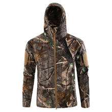Jaqueta térmica masculina com capuz, casaco de inverno de lã para treinamento militar, roupas de caminhada ao ar livre camufladas, corta-vento quente 2024 - compre barato