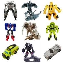 Figura de ação transformada robô carros, modelo clássico mini robô com figuras de brinquedo para crianças, presente de natal, novo, 2020 2024 - compre barato