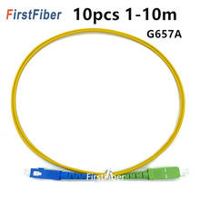FirstFiber-Cable de parche de fibra UPC G657A SC APC a SC, 1m, 2m, 3m, puente, Simplex, 2,0mm, SM, 5m, 10m, 10 Uds. 2024 - compra barato