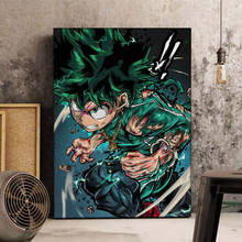Póster de My Hero Academia Midoriya Izuku, carteles e impresiones, imágenes de Anime en la pared, pintura en lienzo, decoración artística para el hogar 2024 - compra barato