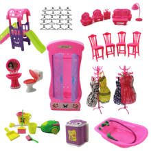 Mix Cute Doll Furniture Pretend Play Toy Hangers Toy Chair sofe Shoes Rack For Barbie Doll Accessories Kelly 1:12 Doll Toys Girl 2024 - buy cheap