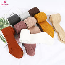 Hot Autumn Winter Warm Tights Toddler Kids Baby Girl Ribbed Stockings Cotton Warm Pantyhose Candy Color Tight 0-4Years 2024 - buy cheap