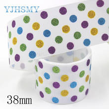 YJHSMY I-191121-2553,38mm,5yards Bronzing cartoon Printed grosgrain Ribbons,Clothing bow cap DIY decorations materials 2024 - buy cheap