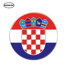 HotMeiNi-pegatina reflectante para coche, pegatina impermeable 3D para maleta de Moto, portátil, bandera redonda de Croacia, 13cm x 13cm 2024 - compra barato