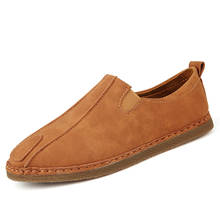 Men Shoes Split Leather Fashion Casual Shoes Breathable Sneaker Men Flats Loafers Men's Driving Shoes Big Size 38-48 2024 - buy cheap
